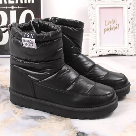Botas de nieve metalizadas de Potocki W WOL119A negro 5