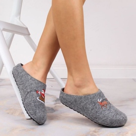Zapatillas navideñas fieltro Panto Fino WKK267022 INT1797A gris 6