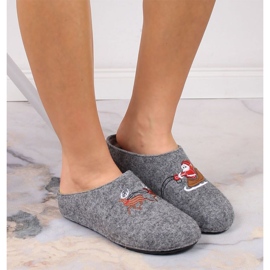 Zapatillas navideñas fieltro Panto Fino WKK267022 INT1797A gris 8