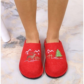 Zapatillas de estar por casa de fieltro de lana Big Star W INT1803B rojo 4