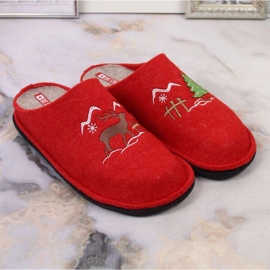 Zapatillas de estar por casa de fieltro de lana Big Star W INT1803B rojo 5