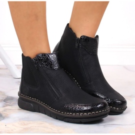 Cómodas botas con cremalleras aisladas Rieker W RKR555 negro 4