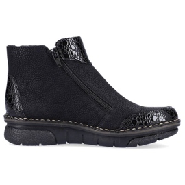 Cómodas botas con cremalleras aisladas Rieker W RKR555 negro 8