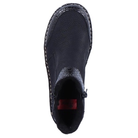 Cómodas botas con cremalleras aisladas Rieker W RKR555 negro 10