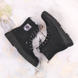 Botas cómodas impermeables Rieker W RKR557 negro 5