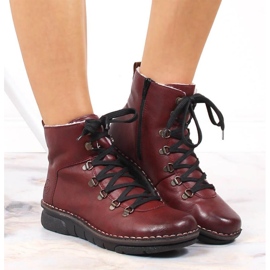 Cómodas botas aislantes Rieker W RKR559 rojo 4