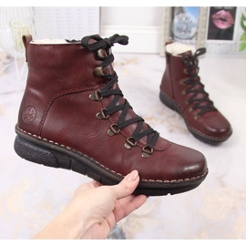 Cómodas botas aislantes Rieker W RKR559 rojo 5