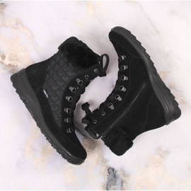 Botas de nieve impermeables de cuero Rieker W RKR561 negro 6