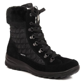 Botas de nieve impermeables de cuero Rieker W RKR561 negro 7