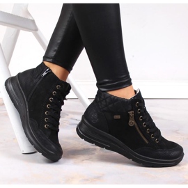 Botas impermeables con aislamiento de cuero Rieker W RKR567 negro 9