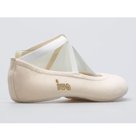 Zapatillas de ballet de gimnasia Iwa 302 crema blanco 4