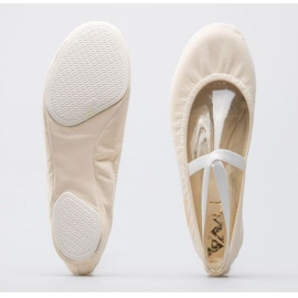 Zapatillas de ballet de gimnasia Iwa 302 crema blanco 5