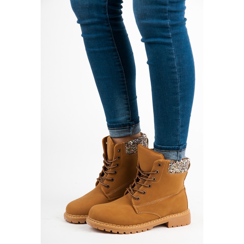 Tramperos con purpurina marrón 2