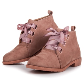 Bestelle Botas bajas atadas con una cinta rosado 2