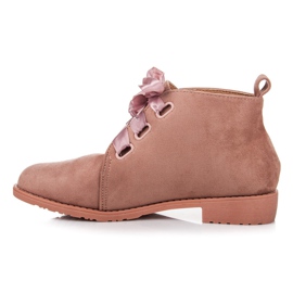 Bestelle Botas bajas atadas con una cinta rosado 1