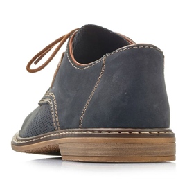 Zapatos cómodos de piel Rieker M RKR576 azul marino 8