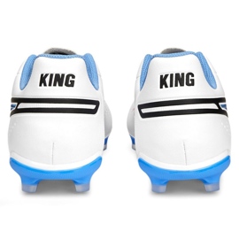 Puma King Match FG/AG M 107257 01 zapatos de fútbol blanco blanco 4