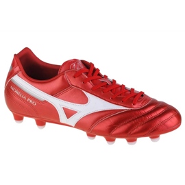 Mizuno Morelia Ii Pro Md M P1GA221360 zapatos de fútbol rojo naranjas y tintos 4