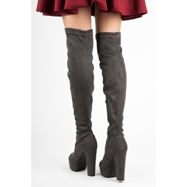 Vices Botas mosqueteras en plataforma gris 1