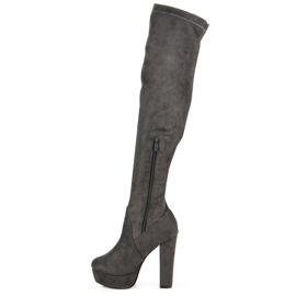 Vices Botas mosqueteras en plataforma gris 3