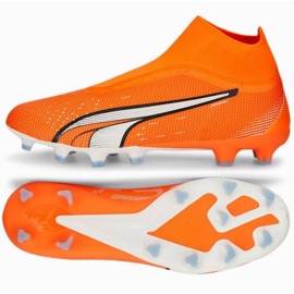 Puma Ultra Match+ Ll FG/AG M 107243 01 zapatos de fútbol naranja naranjas y tintos 3