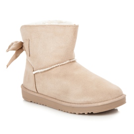 Botas de nieve con lazo marrón 1