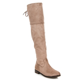 Juliet Botas beige con ribete 1 Juliet Botas beige con ribete 1