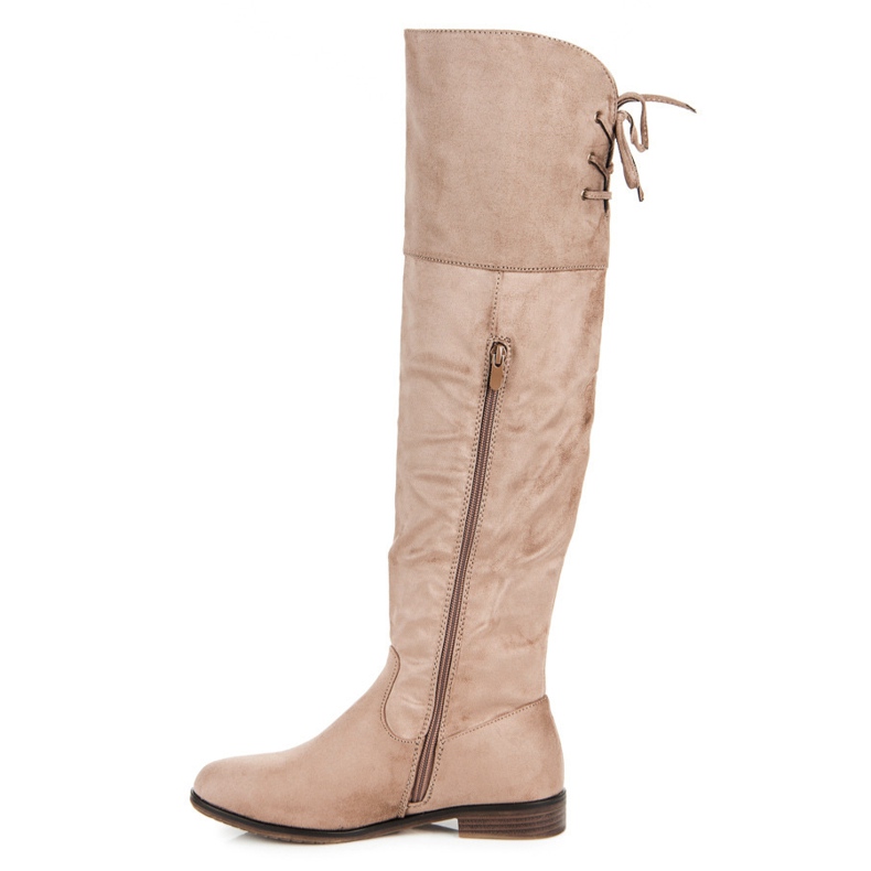 Juliet Botas beige con ribete 2 Juliet Botas beige con ribete 2