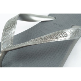 Chanclas en gris acero de Havaianas plata 4