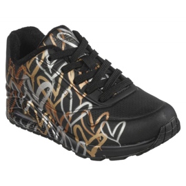 Zapatos Skechers Uno Metálico Amor W 155523/BKGD negro 11