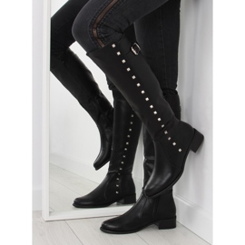 Botas de montar con tachuelas negras PE115P negro 4
