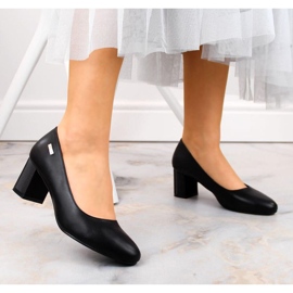 Zapatos de tacón en un poste decorativo Sergio Leone W SK314A negro 10