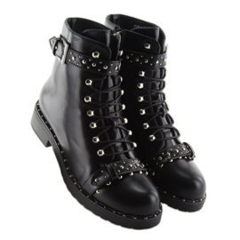Botas negras con tachuelas ae82p negro cobre 6
