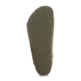 Chanclas de lona vegana con logo de remache Birkenstock 1023958 verde 4