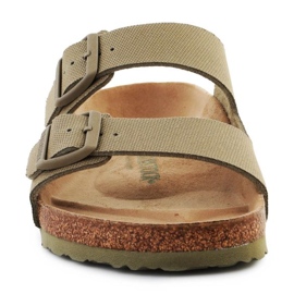 Chanclas de lona vegana con logo de remache Birkenstock 1023958 verde 6