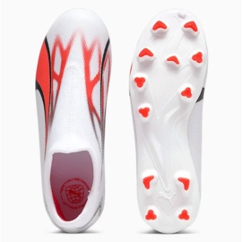 Puma Ultra Match Ll FG/AG Jr 107514-01 zapatos de fútbol blanco blanco 8