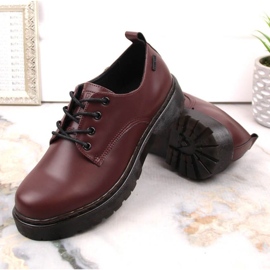 Zapatos Big Star W INT1569B burdeos rojo 8