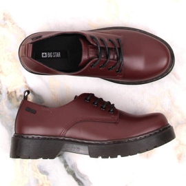 Zapatos Big Star W INT1569B burdeos rojo 9