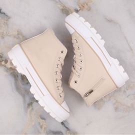 Zapatillas con aislamiento en la plataforma Big Star W INT1903B beige 7