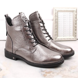 Botas con cordones y cremallera Potocki W WOL171D pewter 4