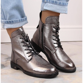 Botas con cordones y cremallera Potocki W WOL171D pewter 6