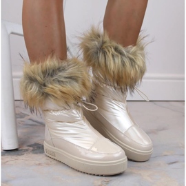 Botas de nieve con plataforma y pelo Big Star W INT1924B, beige 5