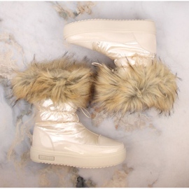 Botas de nieve con plataforma y pelo Big Star W INT1924B, beige 6
