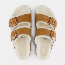 Chanclas Birkenstock Arizona Shearling Mink W 1001135 marrón 8