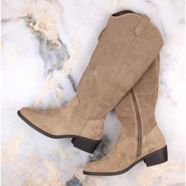 Jezzi W JEZ409B Botas de ante con aislamiento, beige 4