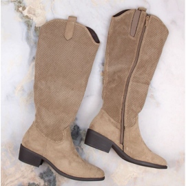 Jezzi W JEZ409B Botas de ante con aislamiento, beige 5