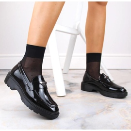 Filippo W PAW463 zapatos sin cordones de charol negro 4