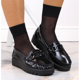 Vinceza Filippo W PAW314D Mocasines con plataforma de charol, negro 7
