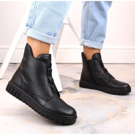 Botas cómodas de piel con aislamiento Rieker W RKR619 negro 3