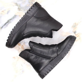 Botas cómodas de piel con aislamiento Rieker W RKR619 negro 5